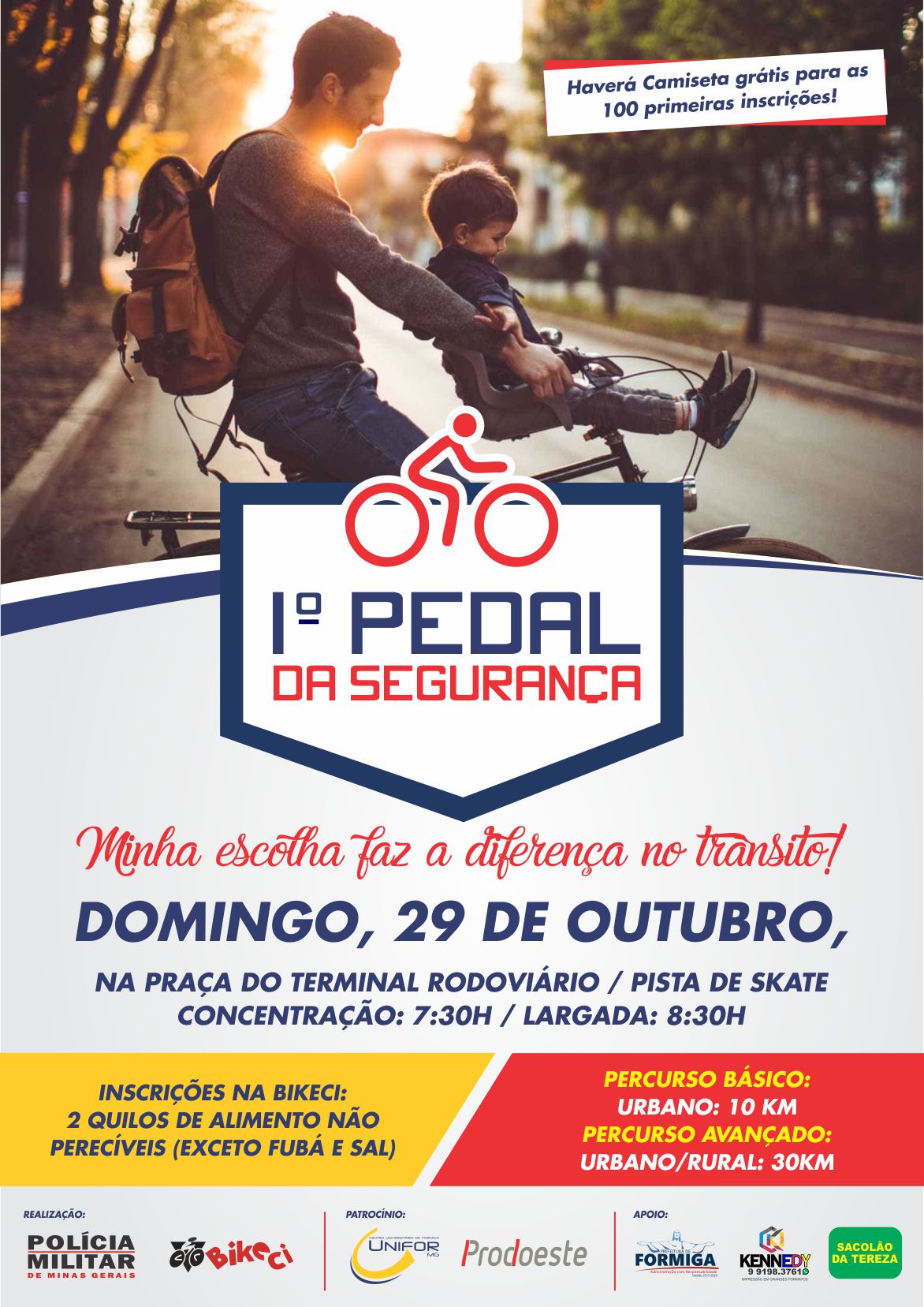 UNIFOR-MG é parceiro do 1º Pedal da Segurança da Polícia Militar