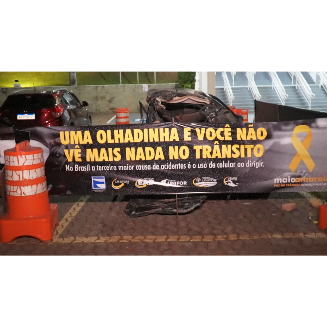 UNIFOR-MG REALIZA CAMPANHA MAIO AMARELO NO CAMPUS UNIVERSITÁRIO