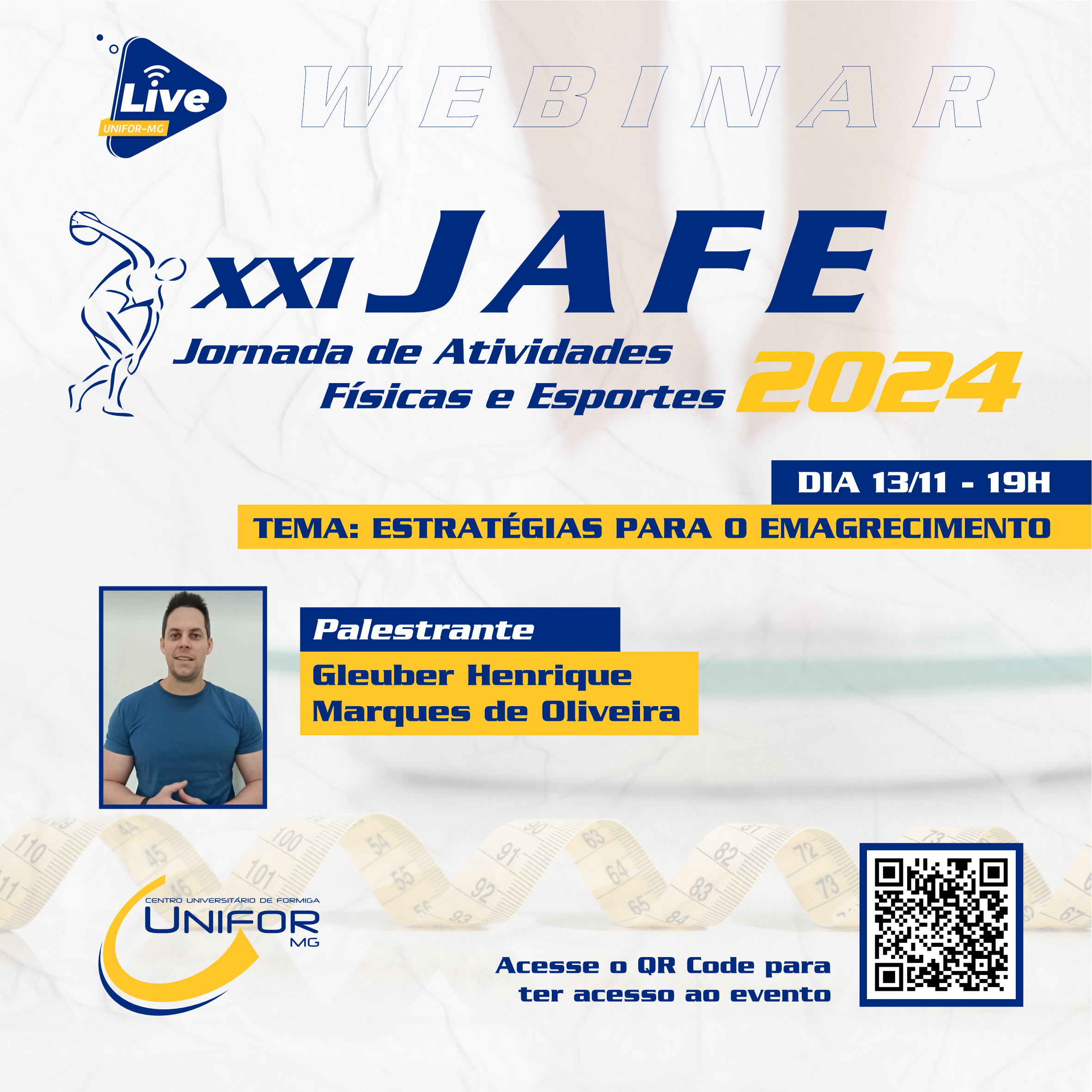 ALUNOS DE EDUCAÇÃO FÍSICA PARTICIPARÃO DA JORNADA DE ATIVIDADE FÍSICA E ESPORTES