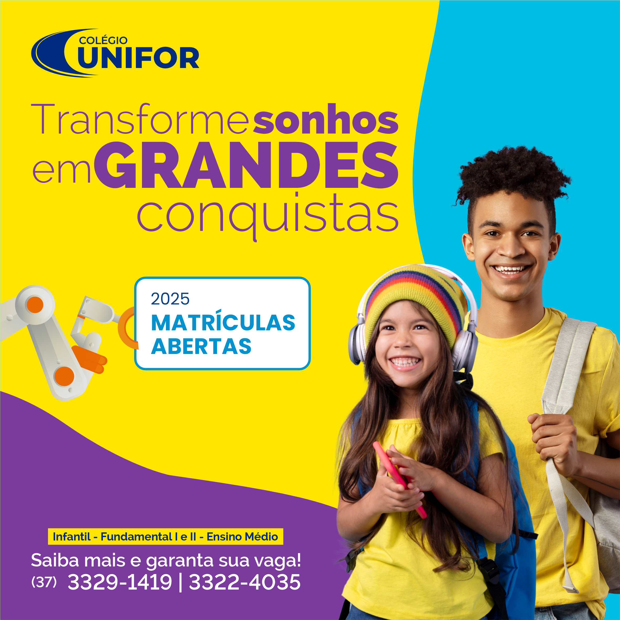 COLÉGIO UNIFOR ESTÁ COM MATRÍCULAS ABERTAS PARA 2025