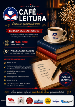 CAFÉ COM LEITURA PROMOVE ENCONTRO DE CULTURA, LITERATURA E CONEXÃO EM FORMIGA